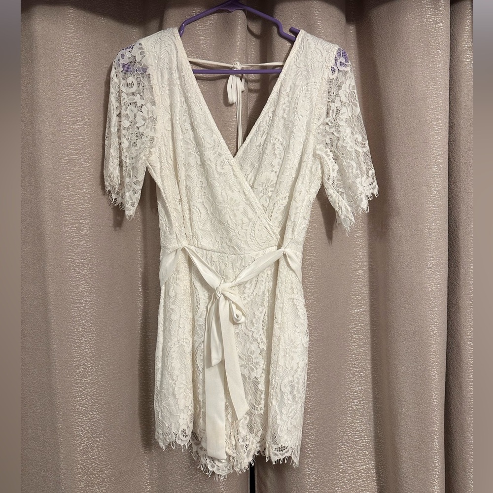 White Lace Women’s Romper